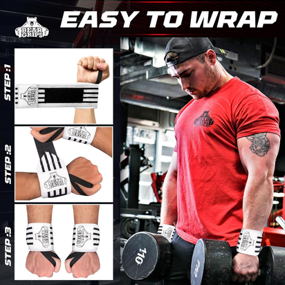 Wrist Wraps for Weightlifting | Weight Lifting Wrist Straps for Weightlifting | Extra Strength Gym Wrist Wraps | Two Wrist Wrap per Pack | 12β & 18β | Lifting Wrist Wraps for Men & Women