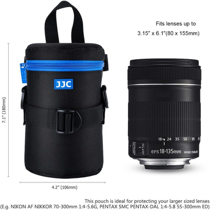 Deluxe Lens Case Pouch for Canon EF 75-300Mm F4.5-5.6/Ef 24-105Mm F4L/Ef 16-35Mm F4L/RF 75-300Mm F4-5.6,Nikon AF-S 24-70Mm F2.8/16-35Mm F4G/70-300Mm F4.5-6.3G & More Lens below 3.15
