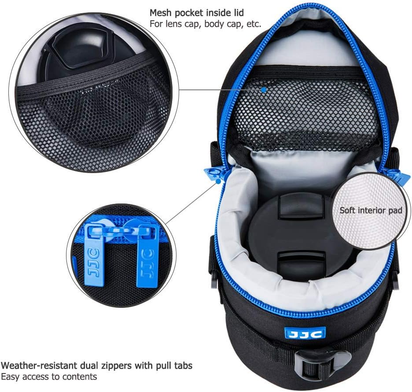 Deluxe Lens Case Pouch for Canon EF 75-300Mm F4.5-5.6/Ef 24-105Mm F4L/Ef 16-35Mm F4L/RF 75-300Mm F4-5.6,Nikon AF-S 24-70Mm F2.8/16-35Mm F4G/70-300Mm F4.5-6.3G & More Lens below 3.15