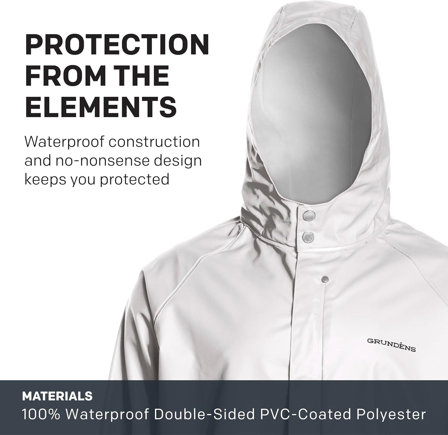 Grundens Men’S Shoreman Jacket | Waterproof, Stain-Resistant Seafood Processing Jacket