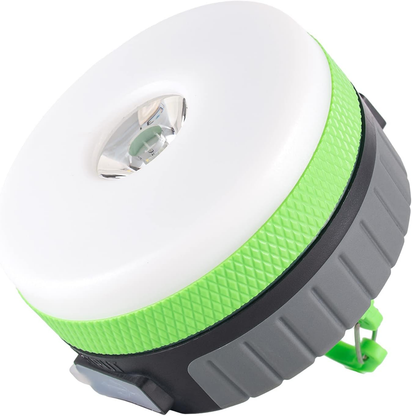 LED Camping Lantern, Rechargeable Light with Magnet Base, 2200 Mah, Survival Kit for Emergency, Hurricane, Outage, Medium Green, 1 Pack
