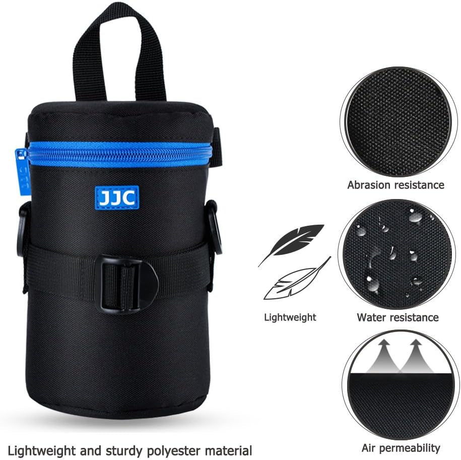 Deluxe Lens Case Pouch for Canon EF 75-300Mm F4.5-5.6/Ef 24-105Mm F4L/Ef 16-35Mm F4L/RF 75-300Mm F4-5.6,Nikon AF-S 24-70Mm F2.8/16-35Mm F4G/70-300Mm F4.5-6.3G & More Lens below 3.15" X 6.1"(D X L)