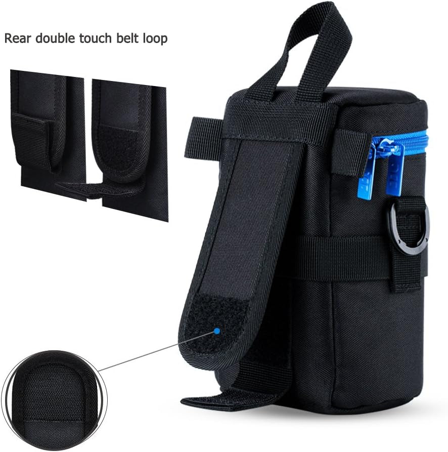 Deluxe Lens Case Pouch for Canon EF 75-300Mm F4.5-5.6/Ef 24-105Mm F4L/Ef 16-35Mm F4L/RF 75-300Mm F4-5.6,Nikon AF-S 24-70Mm F2.8/16-35Mm F4G/70-300Mm F4.5-6.3G & More Lens below 3.15" X 6.1"(D X L)