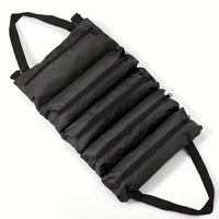 Heavy-Duty Roll-Up Tool Bag - Oxford Fabric Multi-Tool Organizer All-In-One Garage Storage for Mechanics/Electricians/Carpenters