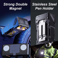 Multifunctional COB Flashlight Ajustable Angle LED Outdoor Torch Portable Keychain Light Magnetic Camping Warning Lamp