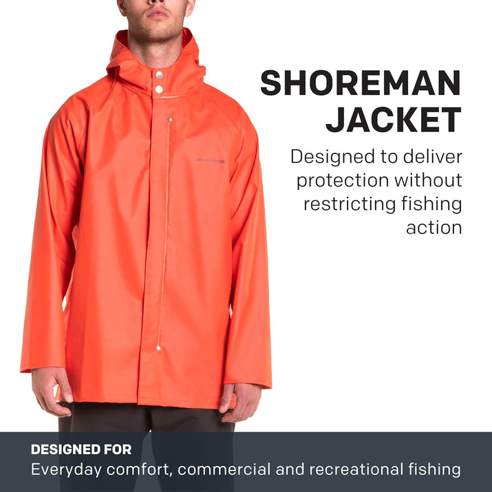 Grundens Men’S Shoreman Jacket | Waterproof, Stain-Resistant Seafood Processing Jacket